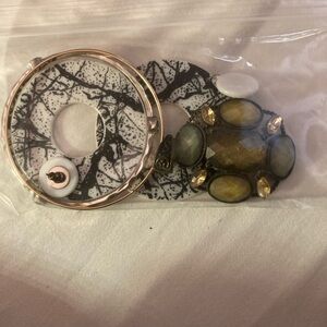 Mixed Metal Bangles and Necklace without chain. And earrings.